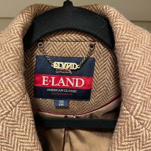 E-land women jacket. 99% new. tweed, 100% wool. S size, fitted waistline - Picture 2 of 4